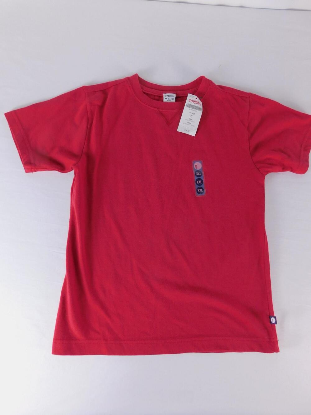 Gymboree Shirt Boys 7 Red Short Sleeve Crew Neck Basic Tee T-Shirt Cotton